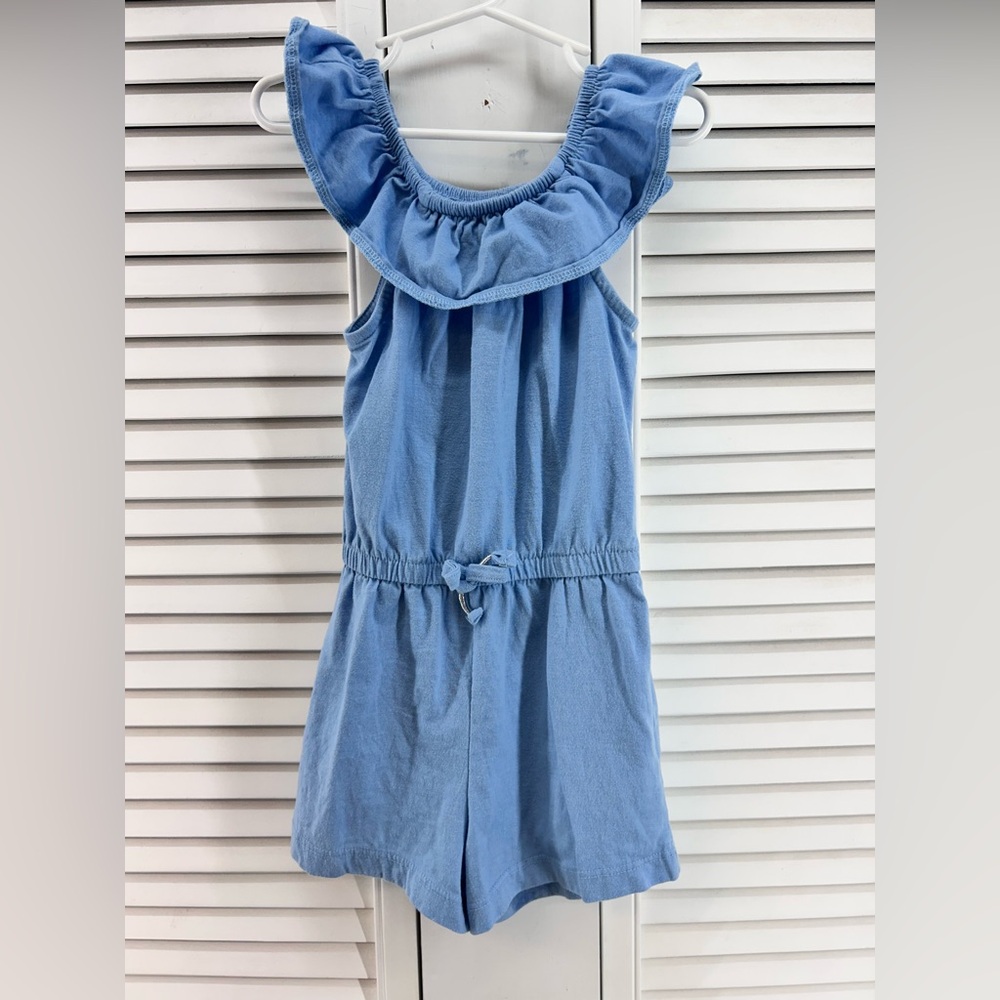 Lucky Brand size 5 Light Blue Kids cold shoulder Romper